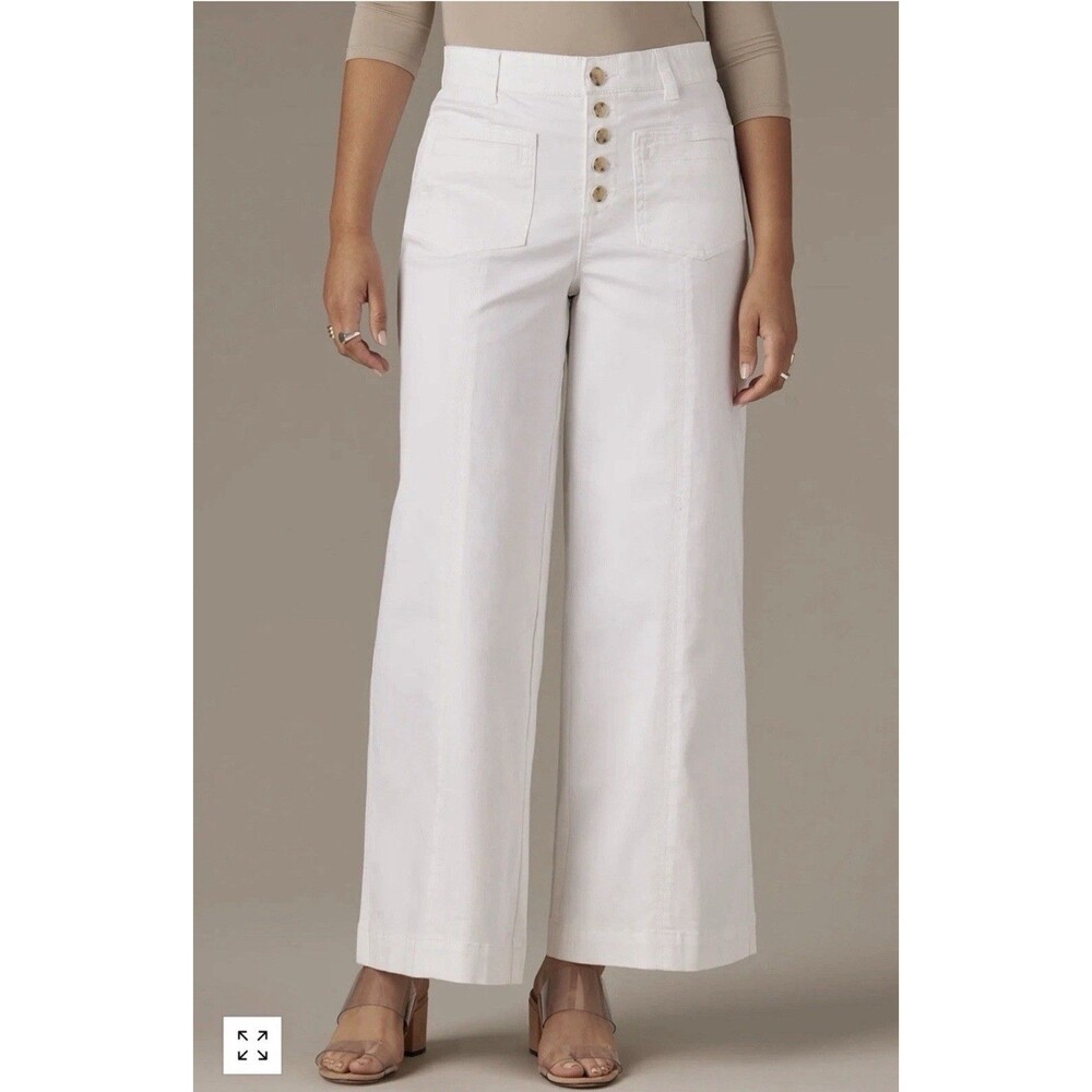 Wit & Wisdom Women’s AbSolution Skyrise High Waist Wide-Leg Pants Size 12 New